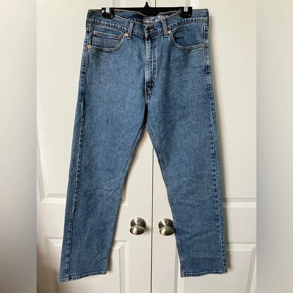 Levi Strauss Signature Regular Straight Leg  Blue Jeans - Picture 1 of 6